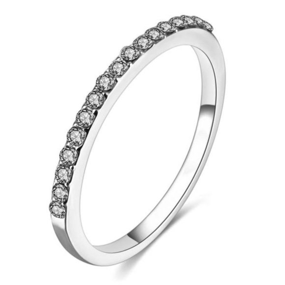 "Macro Pave Beautiful Thin Rings for Women, PD659 - Picture 1 of 4